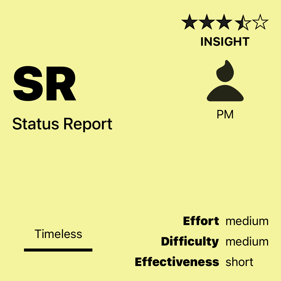 SR | Status Report